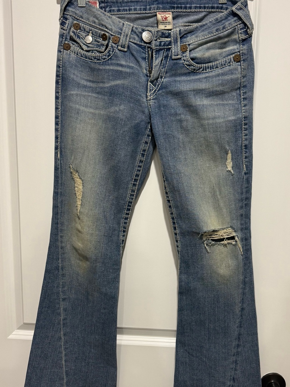 Vintage Y2K True Religion Made in USA Flap Pocket Straight Jeans
